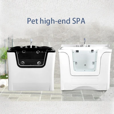 Piscine de bain en acier inoxydable pour animaux de compagnie, produits de nettoyage et de toilettage pour chiens